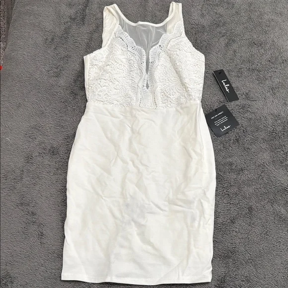 Lulu's Ivory Lace Dress - Picture 1 of 5